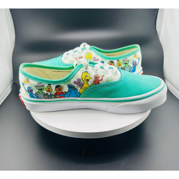 Vans X Sesame Lace Up Sneakers Shoes Sz 2 - Picture 6 of 7